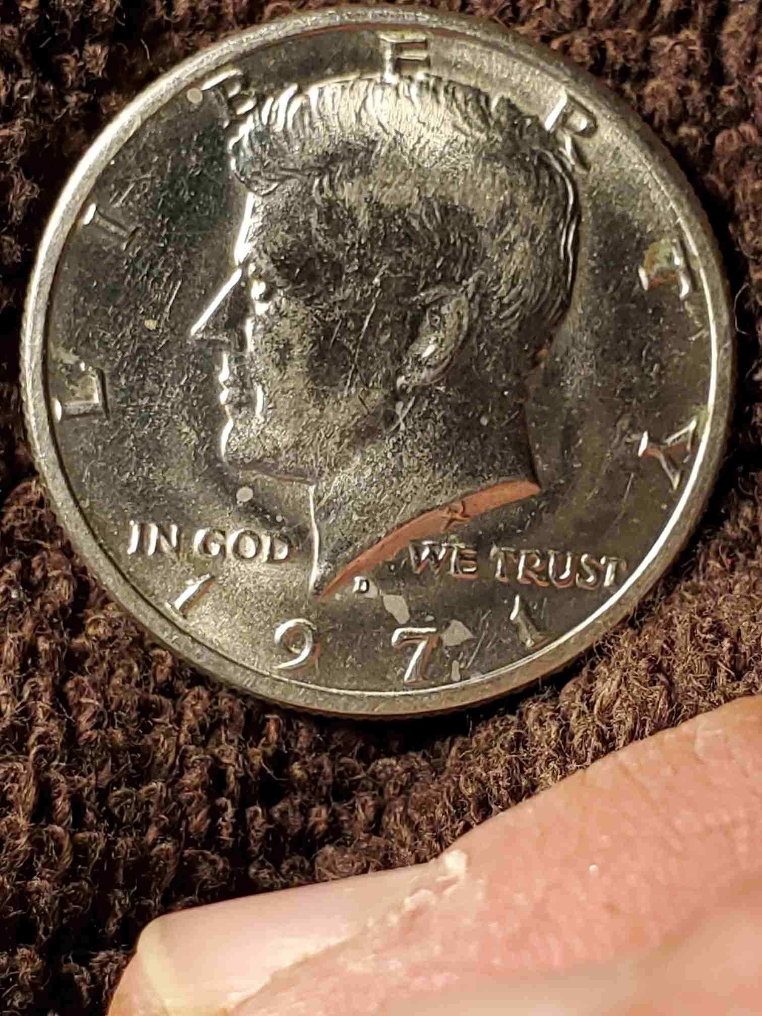 1971-D-Kennedy-Half-Dollar-With-Doubling,-Multiple-Copper-Faces